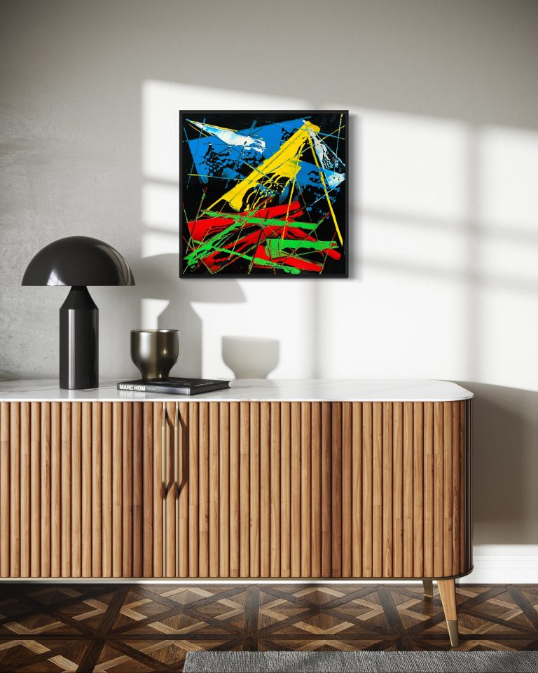 Peinture géométrique en superposition de François Noël